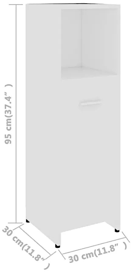 Zestaw 4-częściowy mebli łazienkowych N5-C12