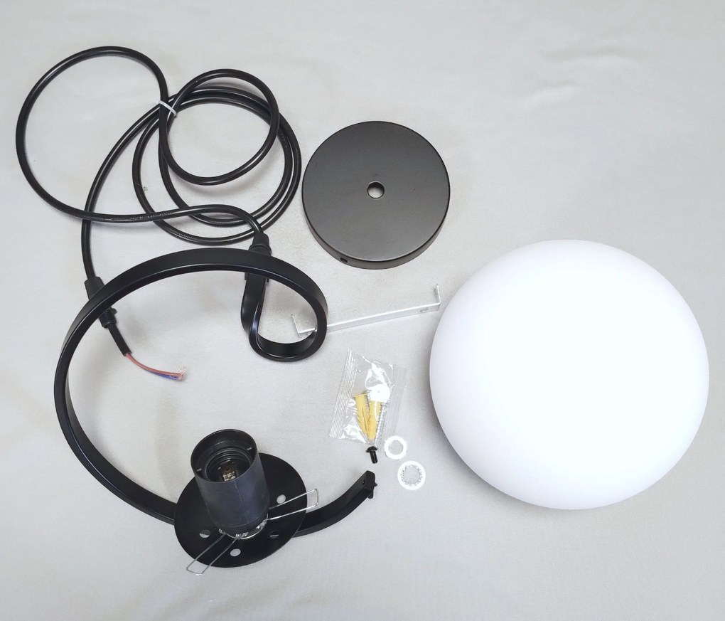 Lampa sufitowa szklana metalowa wisząca AT5-1SZ-Black