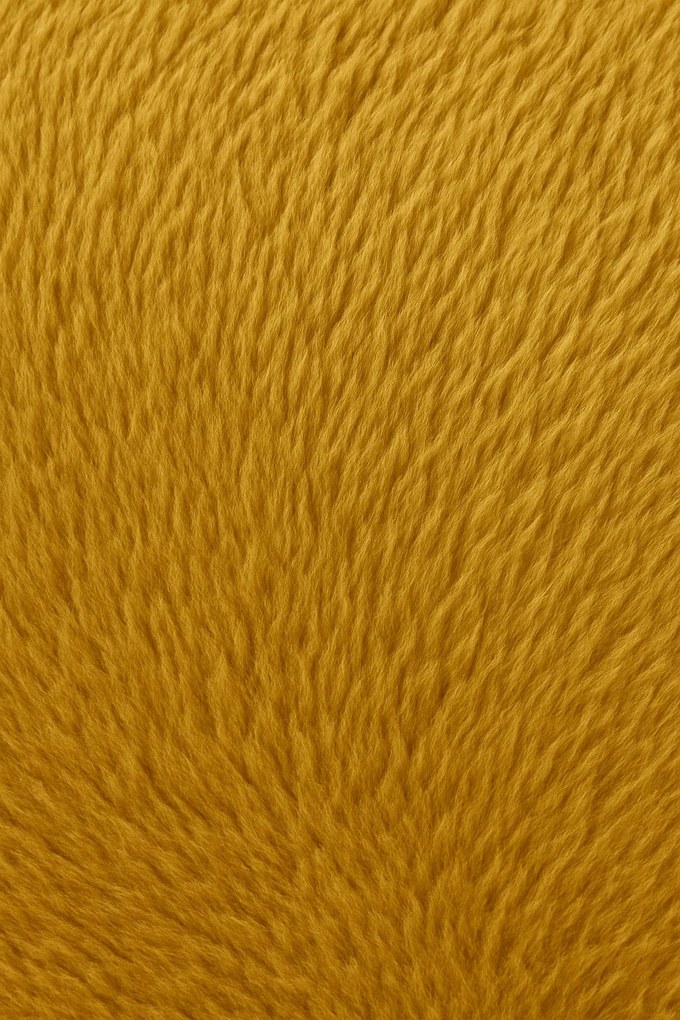 Koc Musztardowy Gładki Dwustronny 200x220 cm Delikatne Włókna miękki ciepły