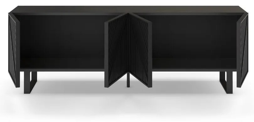 Czarna szafka pod TV 161x55x35 cm Peta – Marckeric