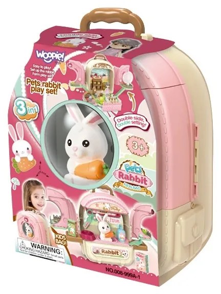 Woopie królik w plecaku 3w1 farma domek ogródek