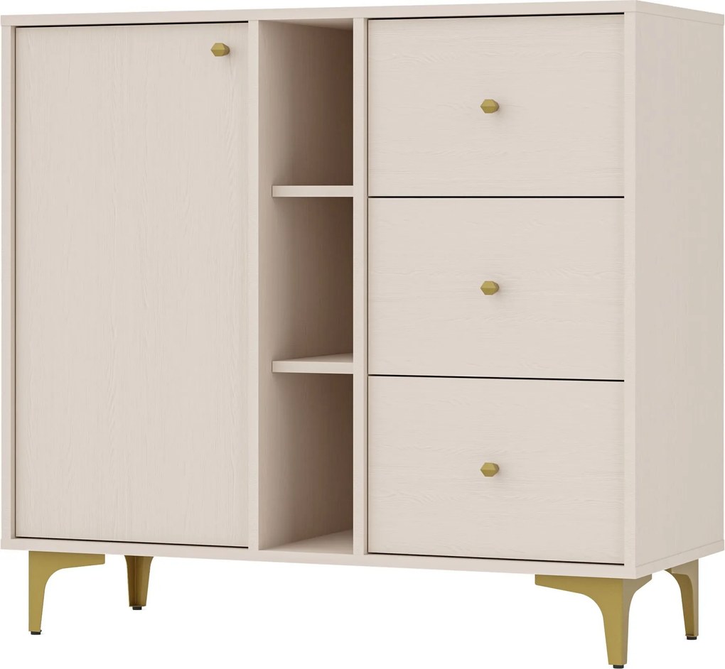 Komoda TORINO 100 cm do Salonu Sypialni Odcienie beżu