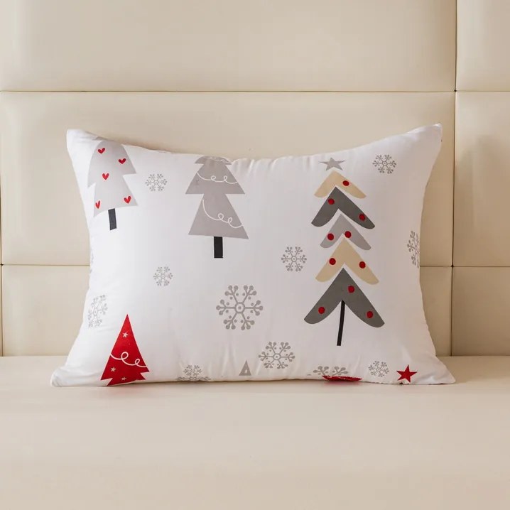 Poszewka na poduszkę z mikrofibry JINGLE 70x90 cm, biała