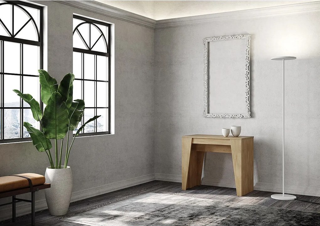 Konsola rozkładana 90x48/204 cm Anvar Small dąb naturalny