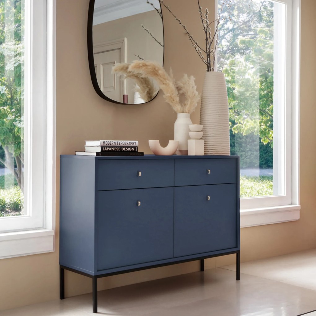 Komoda MONDO 104 cm do Salonu Sypialni Odcienie granatowego