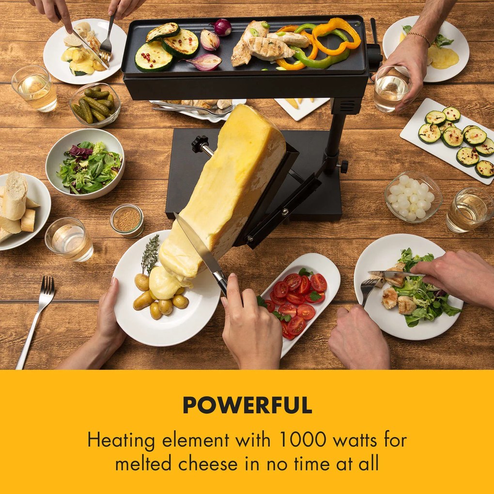 Klarstein Appenzell 1000W Grill Raclette Czarny
