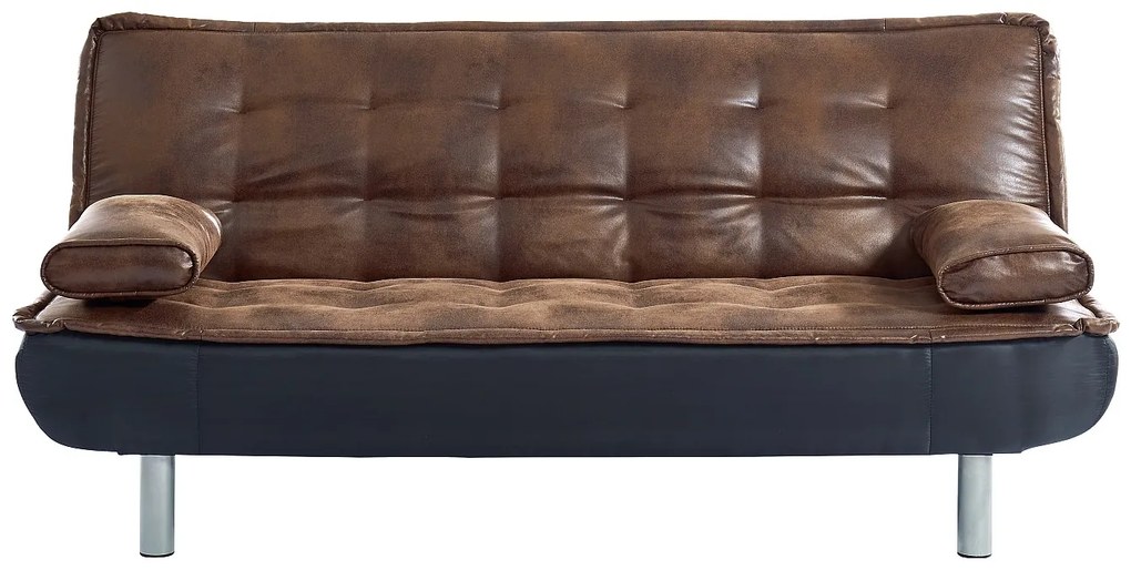 Kanapa MISHAN z postarzanej mikrofibry i ekoskóry