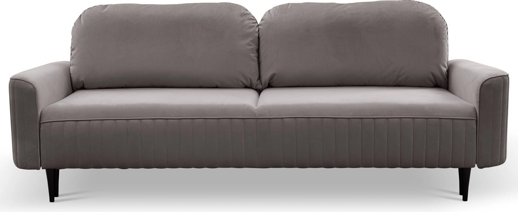 Masseno Sofa FILO z funkcją spania i pojemnikiem na pościel, Rozkładana sofa - Szary, VELLUTO 16