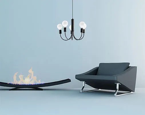 Czarny industrialny żyrandol - EXX224-Vespero