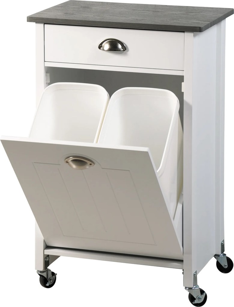 Wózek kuchenny z koszem na śmieci, 50 x 37 x 79 cm