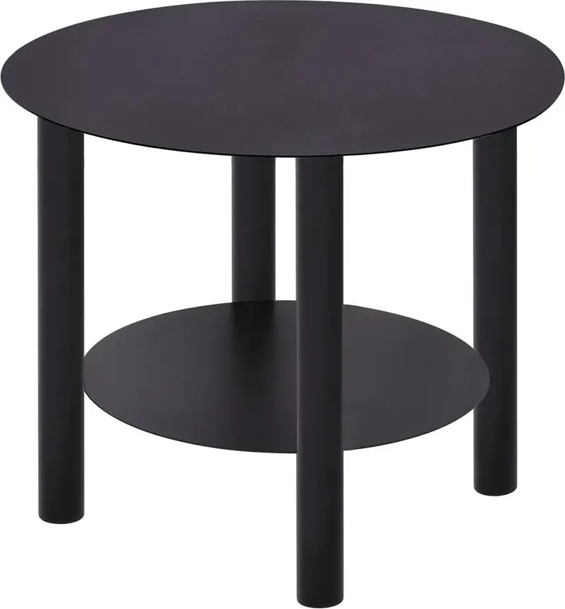 Czarny metalowy stolik kawowy w stylu loft E2-C98