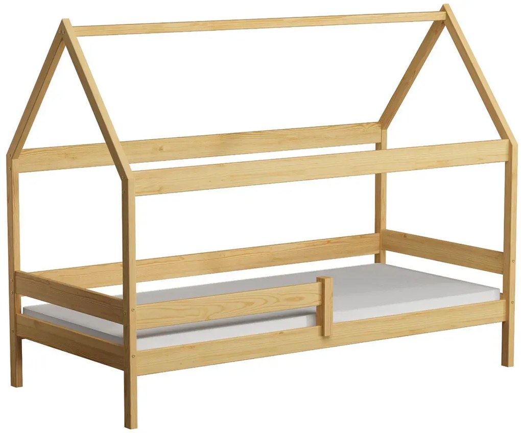 Skandynawskie łóżko domek dla dziecka, sosna - Cubis 3X 180x80 cm