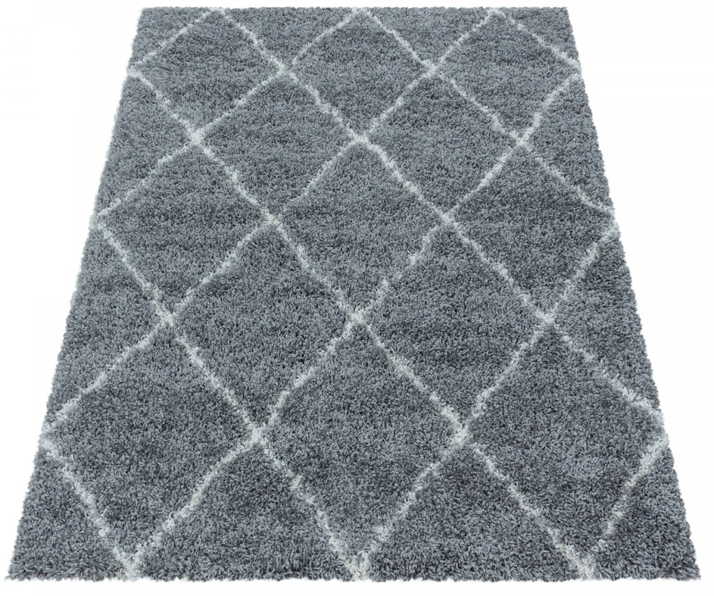Dywan shaggy Alvor Romby szary 120 cm x 170 cm