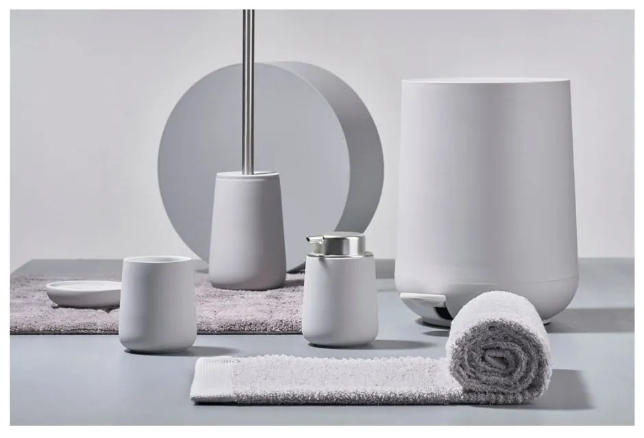 Jasnoszara porcelanowa szczotka do WC Nova – Zone