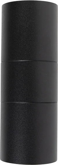 Zestaw 2 lamp zewnętrznych ściennych czarnych IP44 - Duo