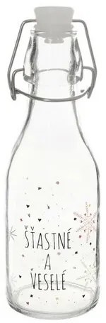 Orion Butelka z klipsem i zamknięciem Vločkaczerwona, 0,16 l, 160 ml