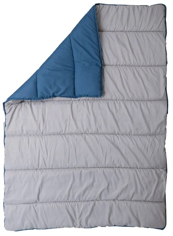 Całoroczna pikowana kołdra 140x200 cm z włókna pustego, niebieska