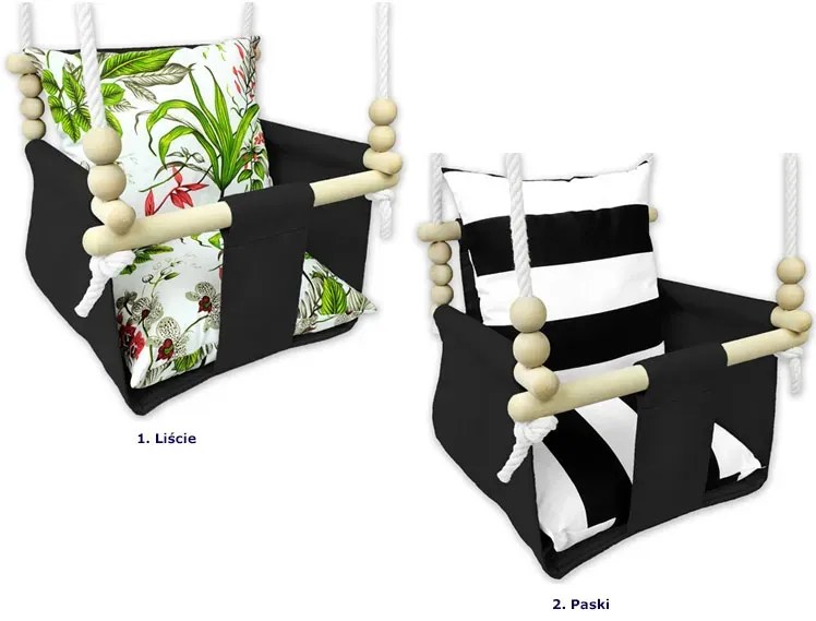 Wodoodporna huśtawka kubełkowa dla dzieci liście G3-G98