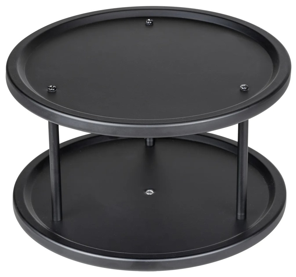 Organizer do kuchni na blat LAZY SUSAN, dwupoziomowy, metalowy, 26,5 x 15,5 x 26,5 cm, WENKO