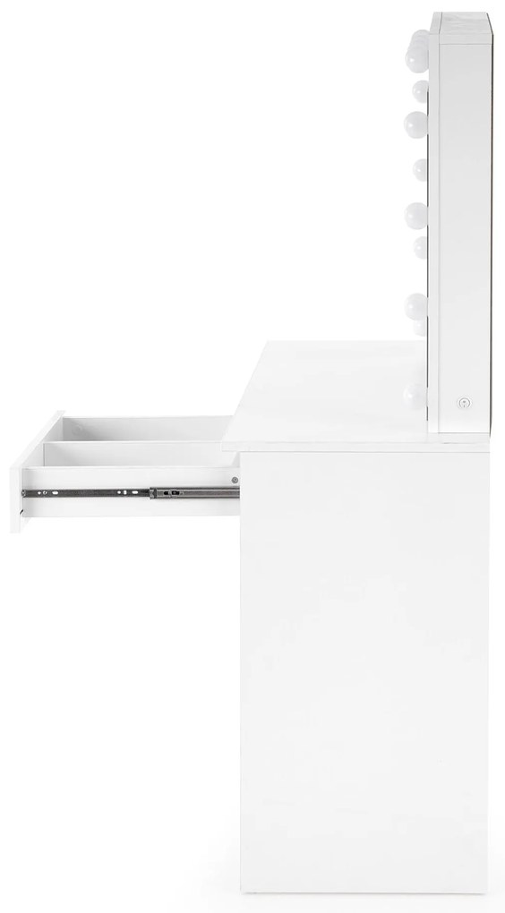 Toaletka Velinio 95 cm z szufladami - biały