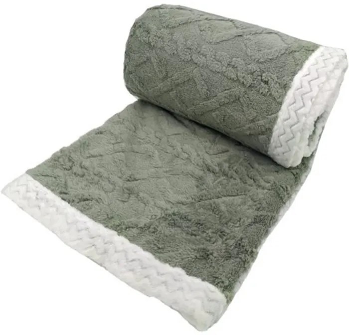 Kocyk z owczej wełny Island olivia, 150 x 200 cm