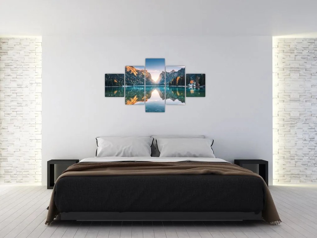Obraz - Górskie jezioro (125x70 cm)