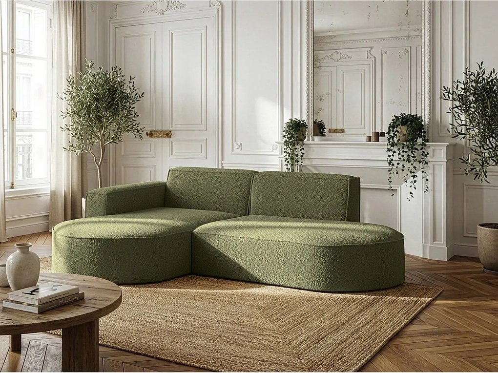 Narożnik Parma Studio, do salonu, tkanina Quelle, lewy, zielony (38)