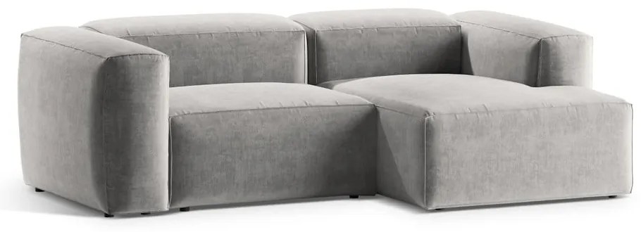 Jasnoszary narożnik (prawostronny/z szezlongiem) Bergamo – Cosmopolitan Design