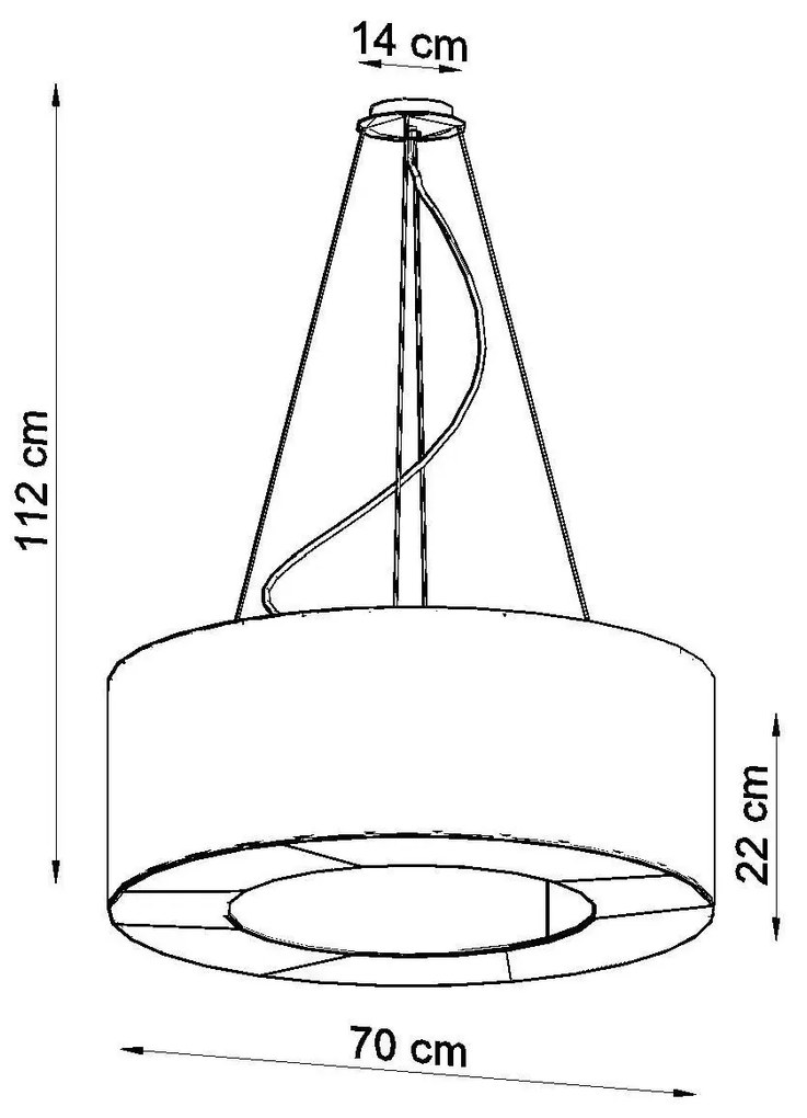 Żyrandol SATURNO 70 czarny/biały SOLLUX  LIGHTING
