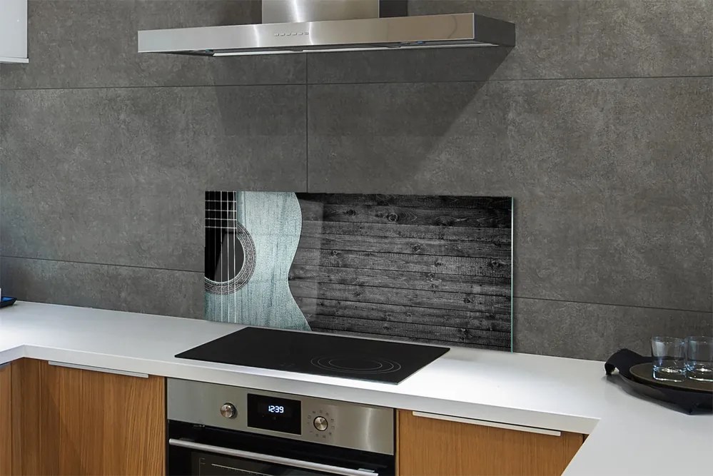 Szklany Panel Struny Gitary