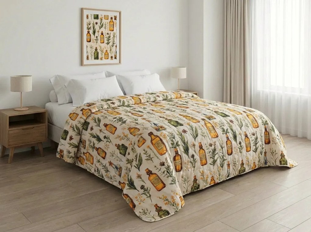 Narzuta na łóżko APOTHECARY, kremowy Rozmiar: 220 x 240 cm