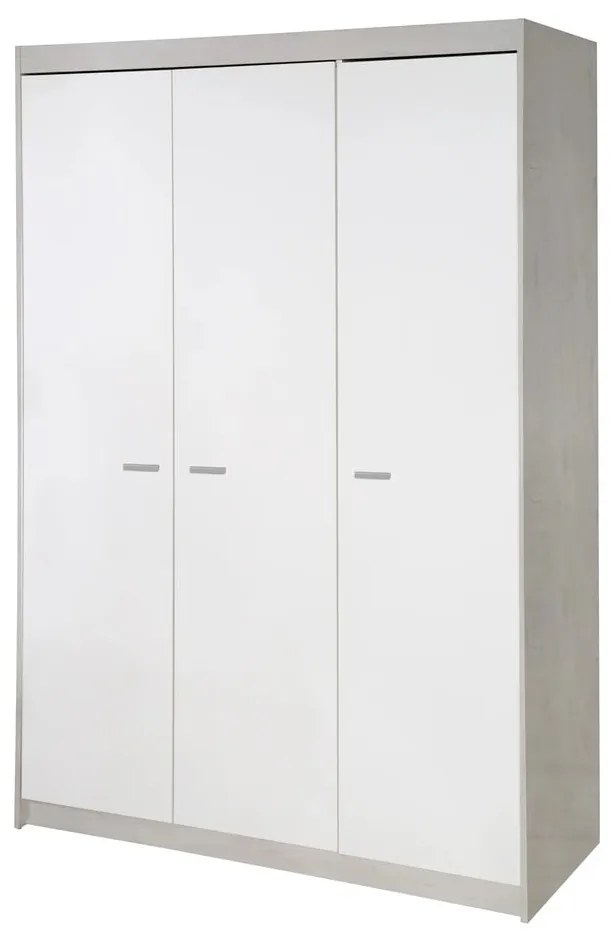 Biała szafa dziecięca w dekorze dębu 131x190 cm Julia – Roba