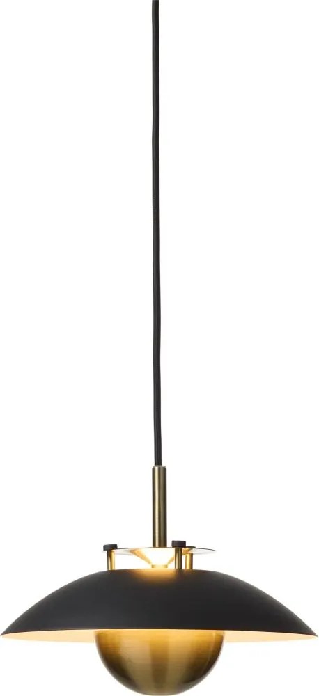 Halo Design 749034-LED ściemnialna lampa wisząca na lince STEPP LED/12W/230V Ø24 cm czarny/mosiądz