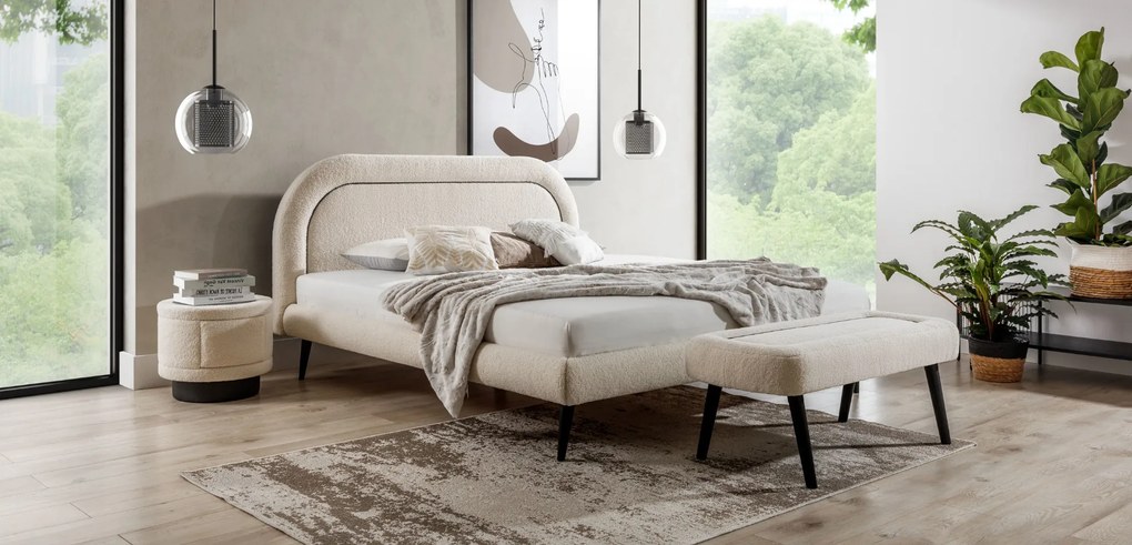 Łóżko tapicerowane Nello z pojemnikiem lub bez