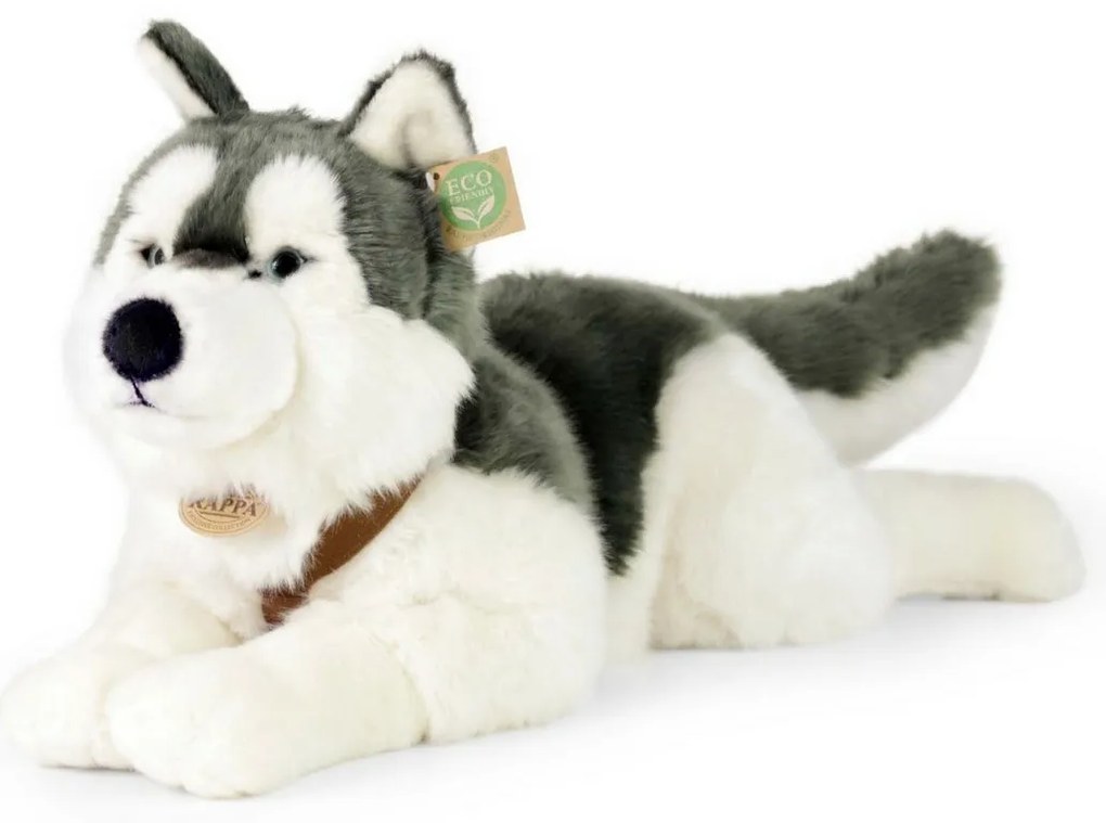 Rappa Pluszowy husky z uprzężą 60 cm ECO - FRIENDLY
