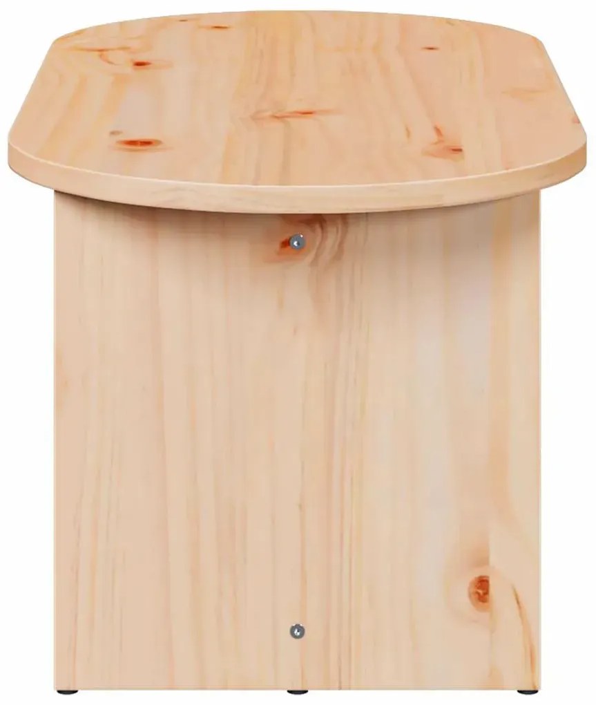 Naturalny drewniany stolik kawowy owalny L7-E75