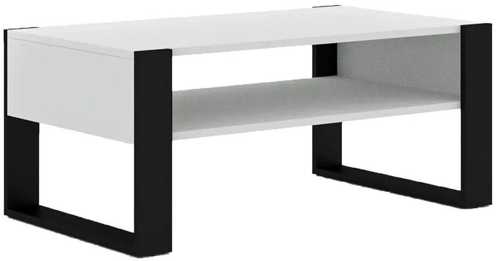 Ława z półką biały mat L2-R86