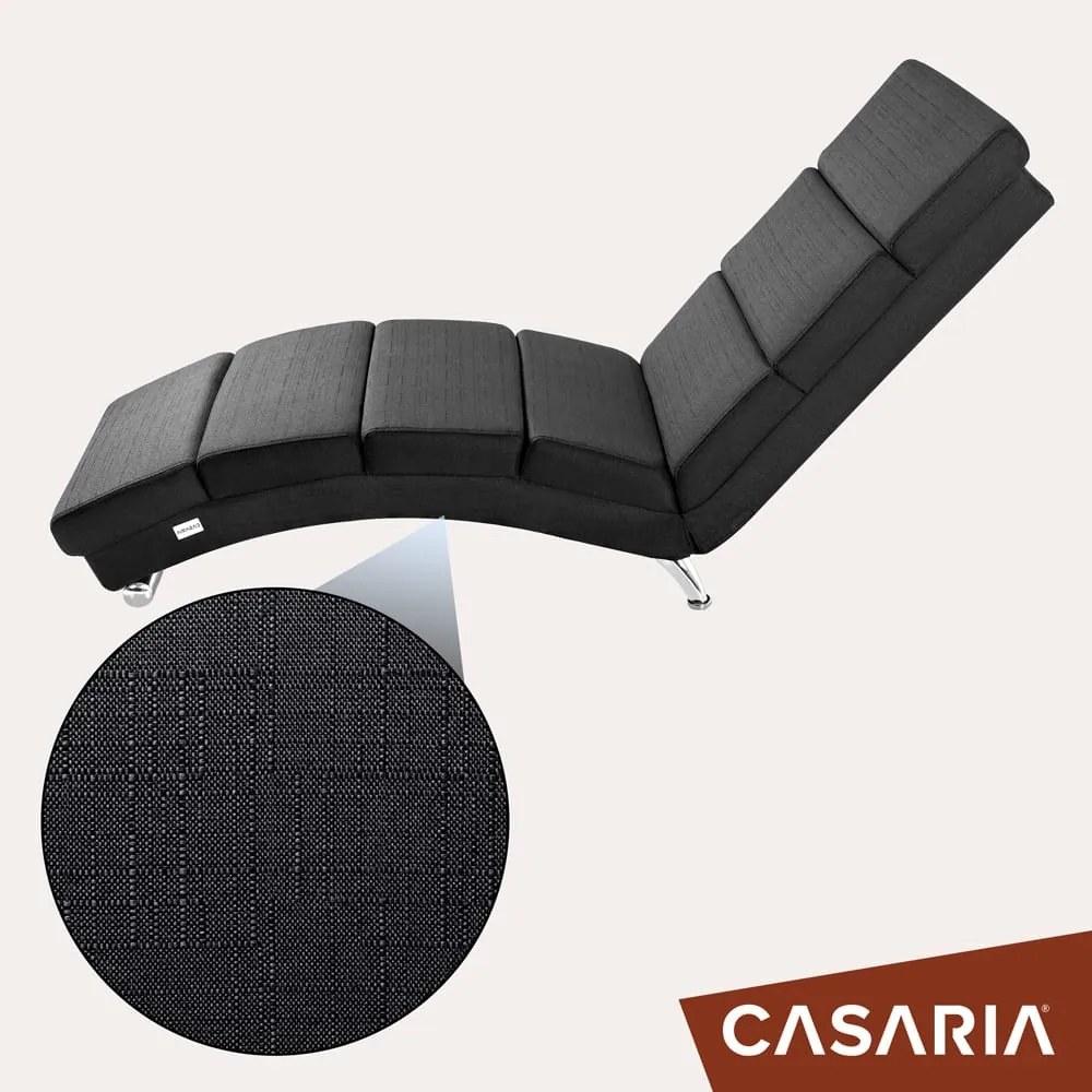 Leżanka LONDON, 186×55×89cm, antracytowa Casaria