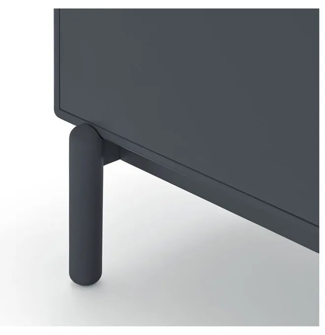 Ciemnoszara niska komoda 137x76 cm Corvo – Teulat