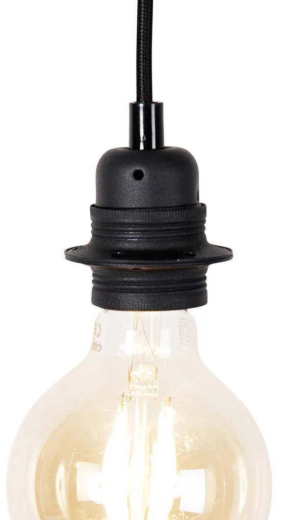 Industrialna lampa wisząca czarna 3-światłowa - Cava Nowoczesny Oswietlenie wewnetrzne