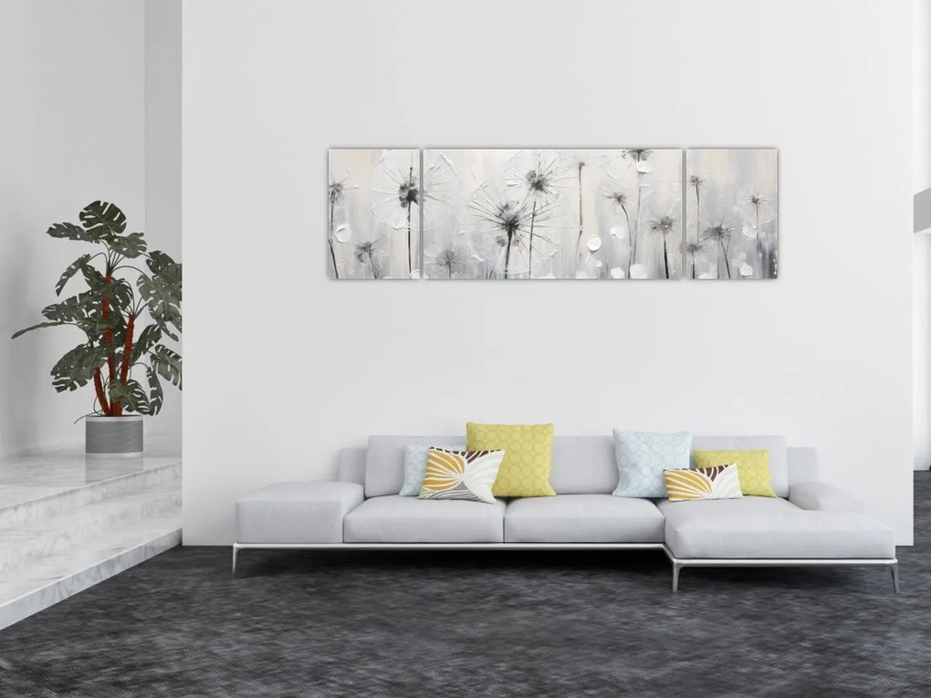 Obraz - Mlecze, malarstwo (170x50 cm)