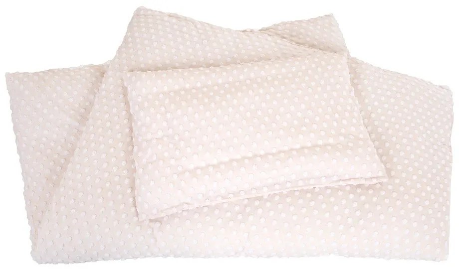 Beżowa pościel dziecięca do łóżeczka z mieszanki bawełny 100x135 cm Frosty Almond – Roba