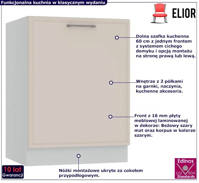 Szafka kuchenna dolna 60 cm Z1-G29