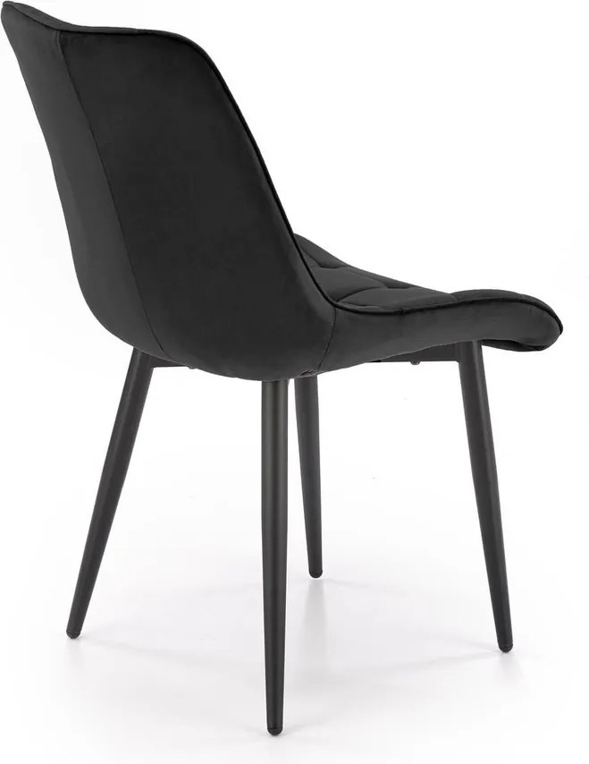 Pikowane aksamitne krzesło do jadalni K580 Halmar