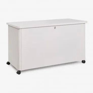 Skrzynia Do Przechowywania Ogrodowa Ze Stali Forzan Gardenia Biel & 915 L - Sklum