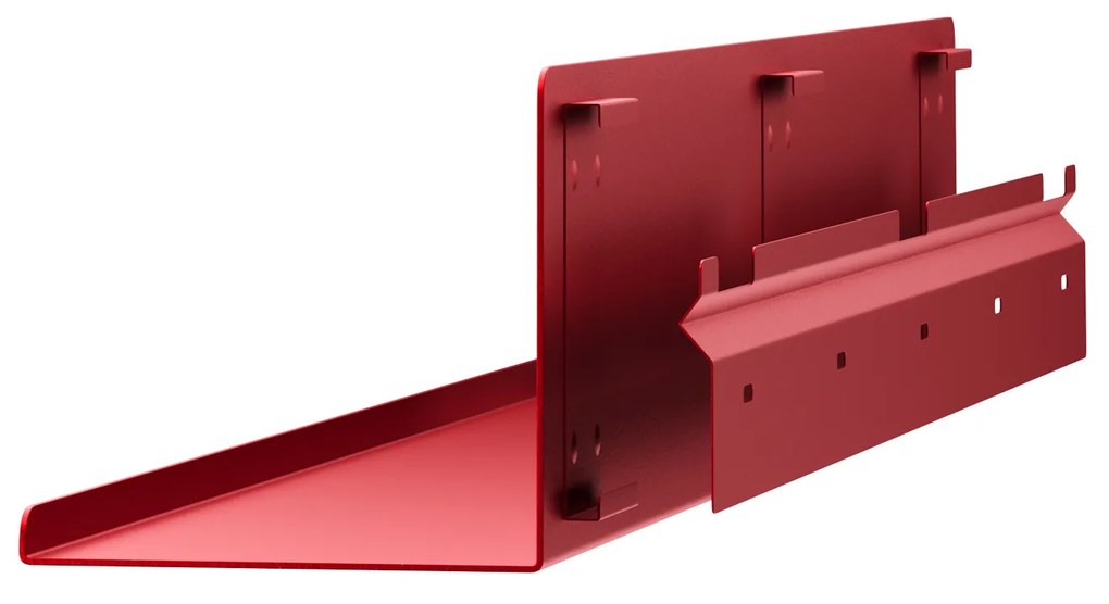 Półka wisząca metalowa czerwona, 700 mm: JOANNE Modern