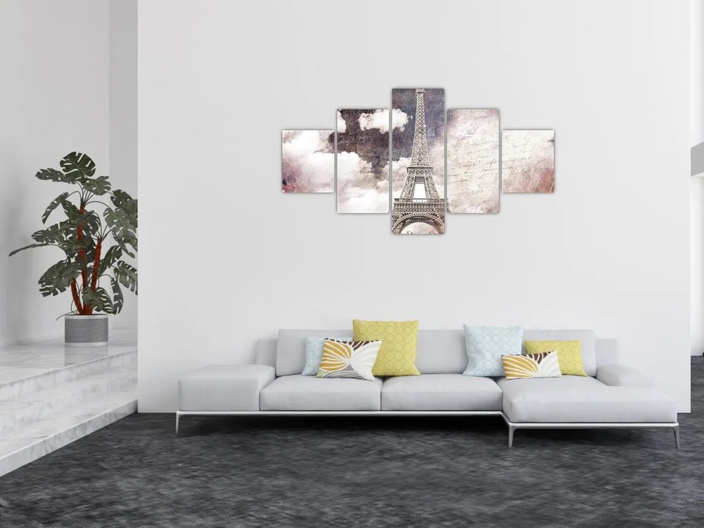 Obraz - Wieża Eiffla, Paryż, Francja (125x70 cm)