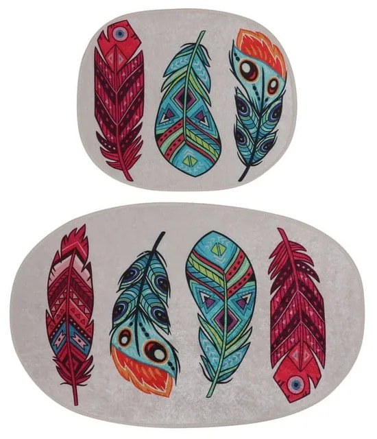Dywaniki łazienkowe zestaw 2 szt. 60x100 cm Feather – Foutastic