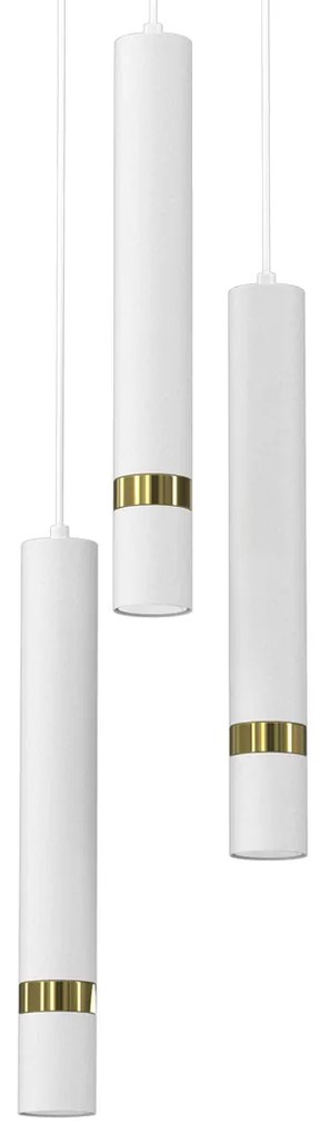 Lampa wisząca JOKER WHITE/GOLD 3xGU10 na kole