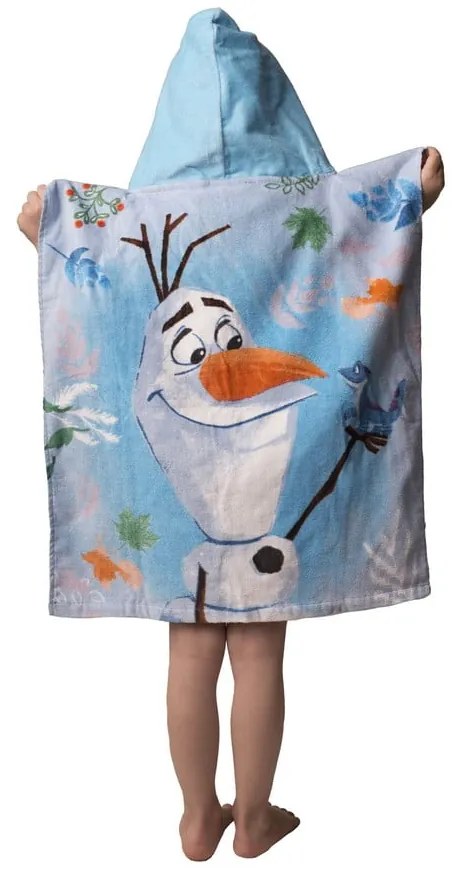 Niebieskie ponczo dziecięce frotte Frozen 2 – Jerry Fabrics
